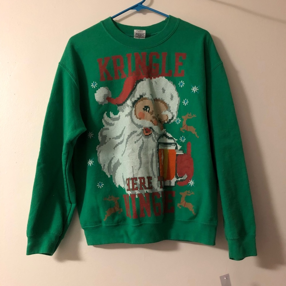 Kringle Here To Mingle Ugly Christmas Sweater